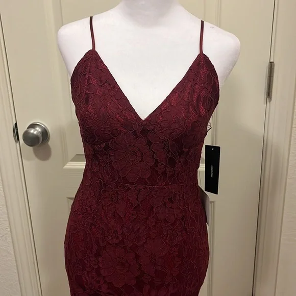 Lulus | Dresses | Burgundy Lace Dress From Lulus | Poshmark
